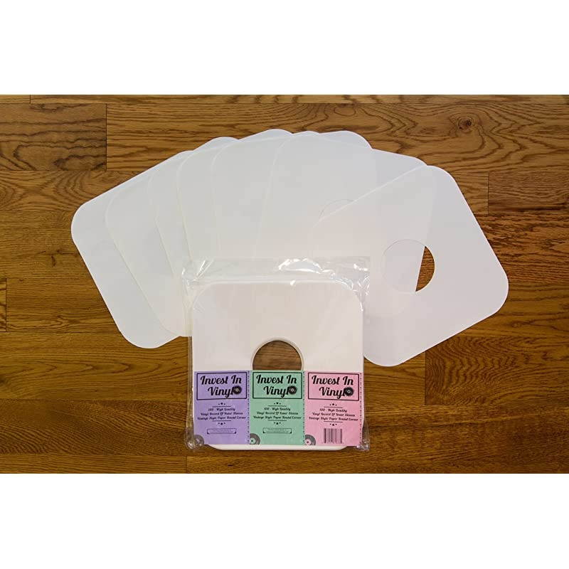 100 LP Vinyl Record Inner Sleeves Heavy Stock Ivory White Paper Rounded Corners Protective 33 RPM 12 Record Sleeves 80 GSM Covers Provide Your LP Collection with the Proper Protection