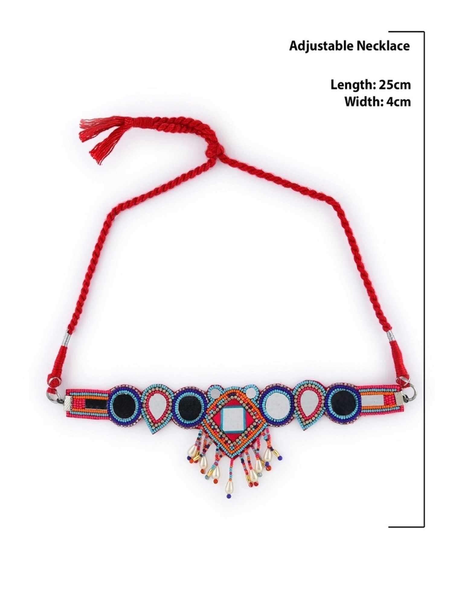 ToniQ Gold-Plated White Baroque Choker Necklace for Women