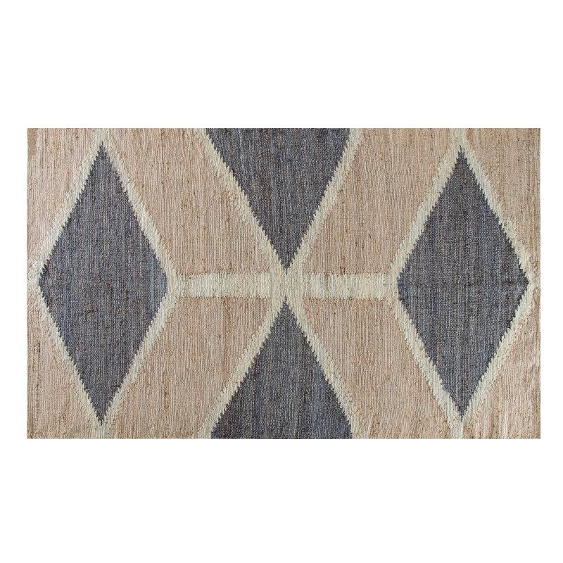 7'6"x9' Mountains of the Moon Jute Area Rug Natural Gray/Ivory - Anji Mountain