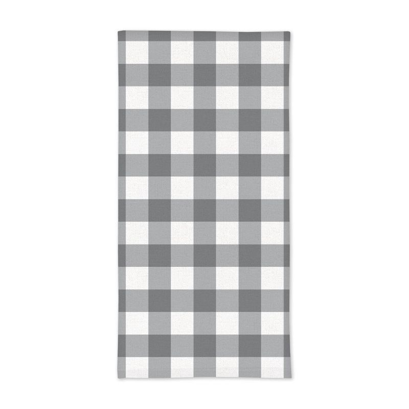 Gingham Check Print Apron Gray - MU Kitchen