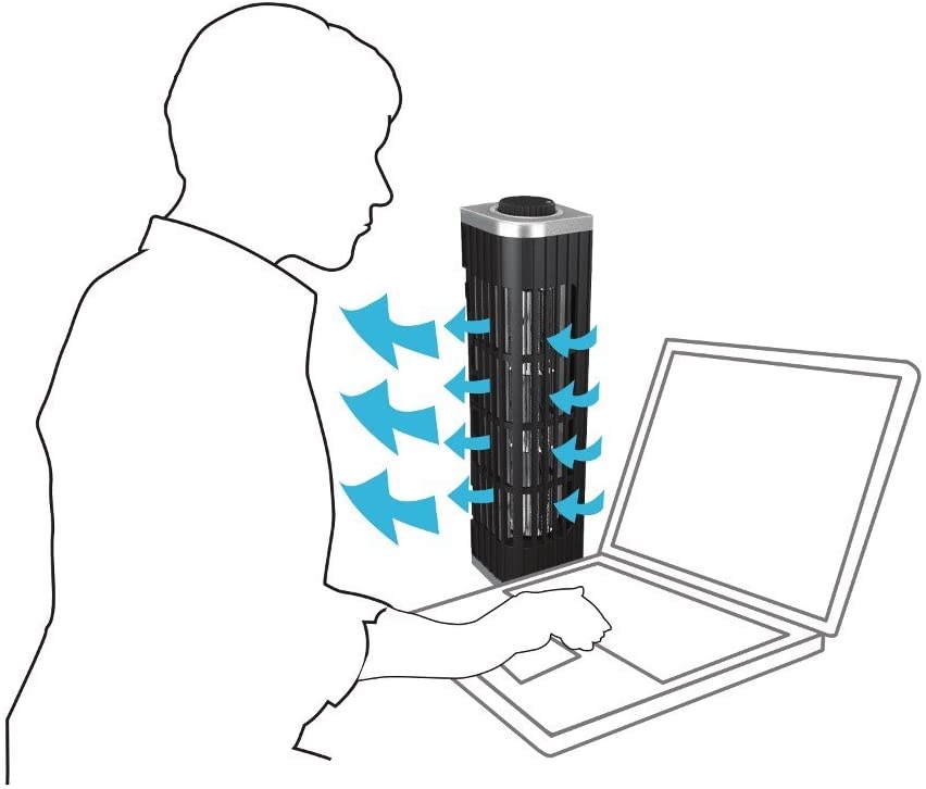 Vantec LapCool CrossFlow Fan for Laptop/Tablet/Smartphone/User with USB Bus Powered (VCF-100-BK)