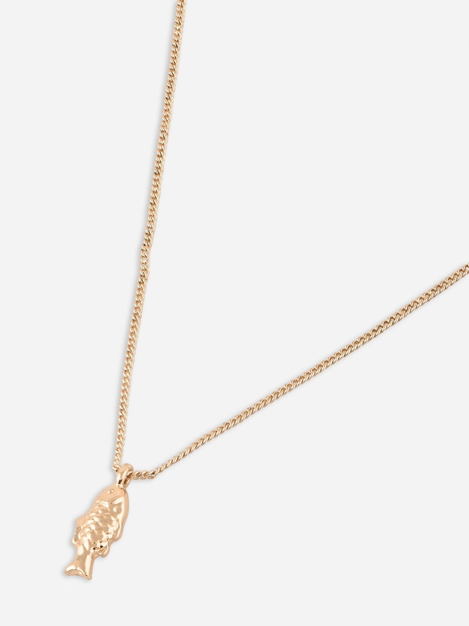 Toniq Gold-Plated Fish Charm Necklace