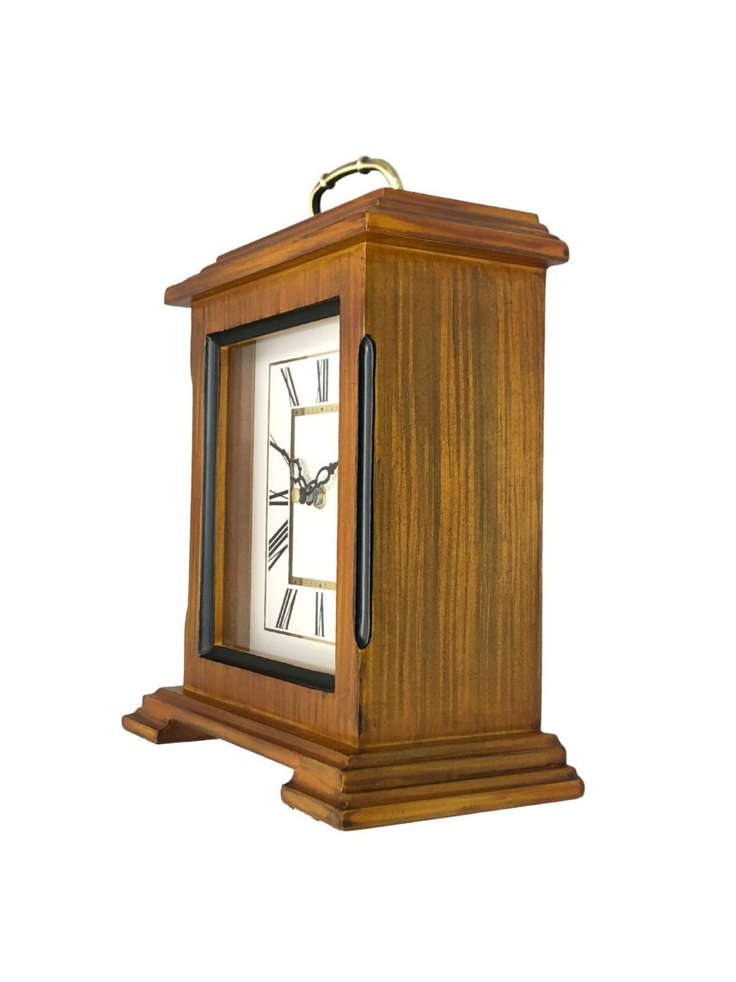 CHRONIKLE Rectangular Brown Wood Table or Desk Clock