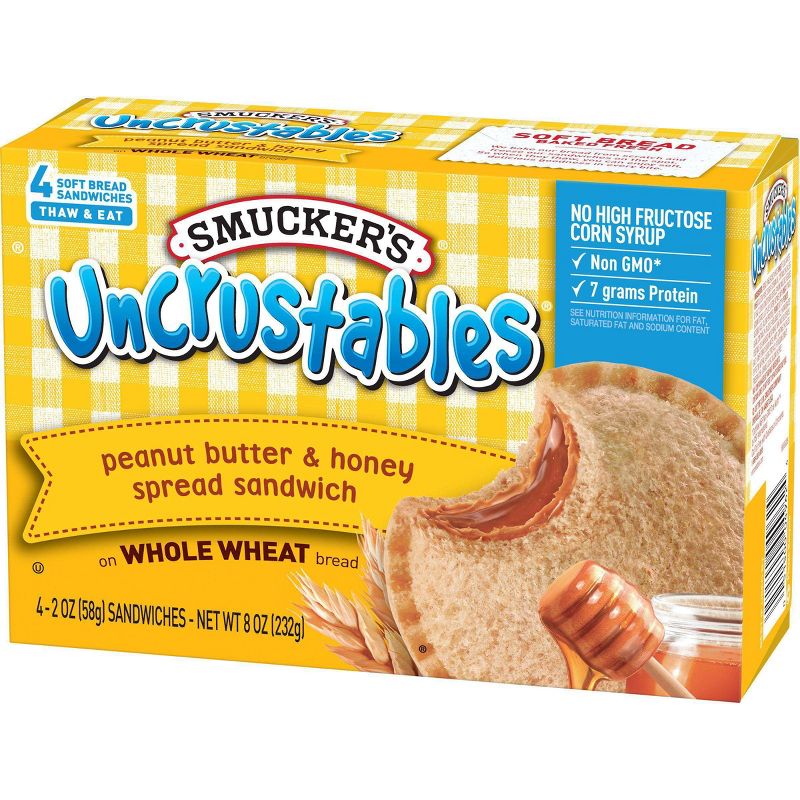 Smucker's Uncrustables Frozen Peanut Butter & Honey Spread Sandwich - 8oz/4ct
