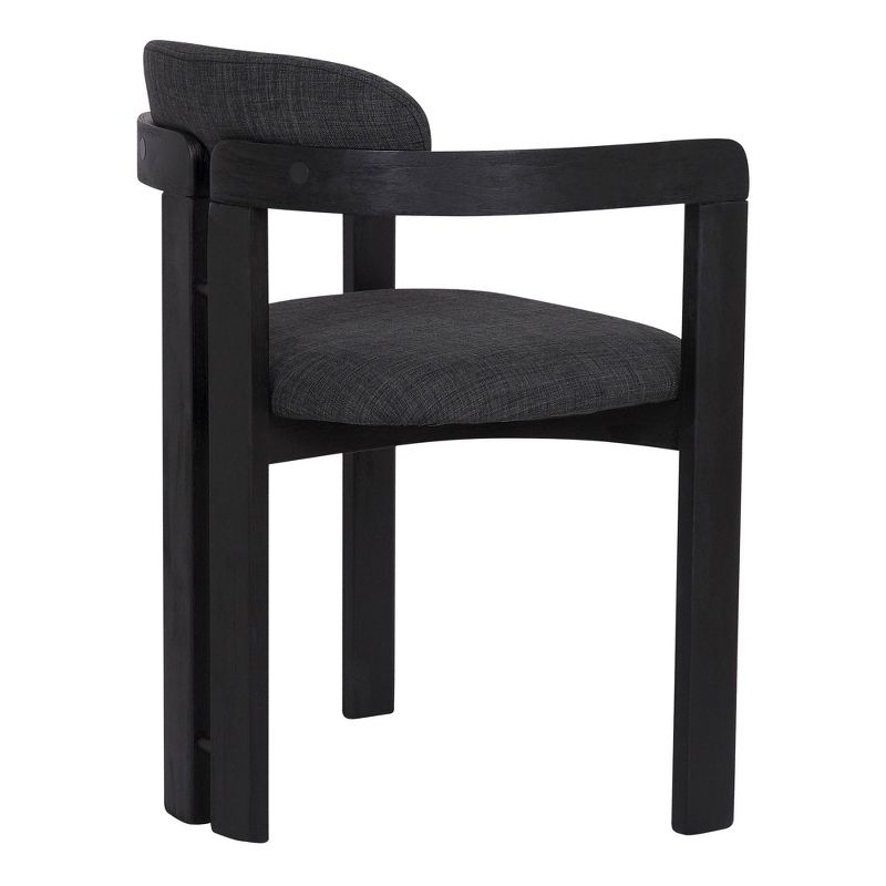 Set of 2 Jazmin Contemporary Dining Chair Black - Armen Living