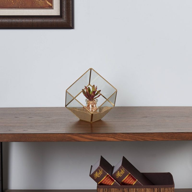 The HC Companies 3 Inch Round Plastic Sprite Decorative Indoor Flower Succulent Planter Pot with Drain Plug Hole, Artisan Taupe