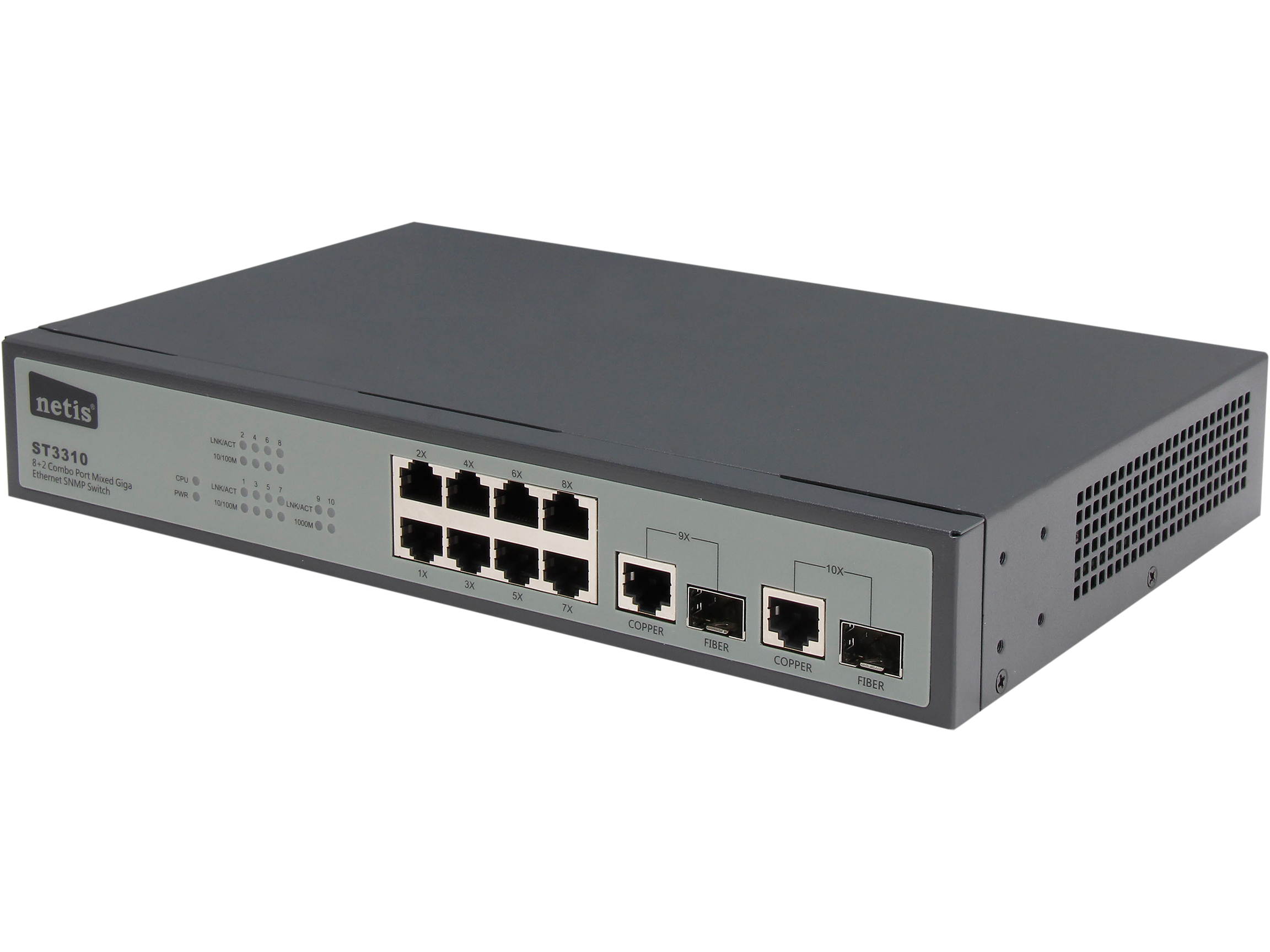 NETIS ST3310 8FE+2 Combo-Port Gigabit Ethernet SNMP Switch