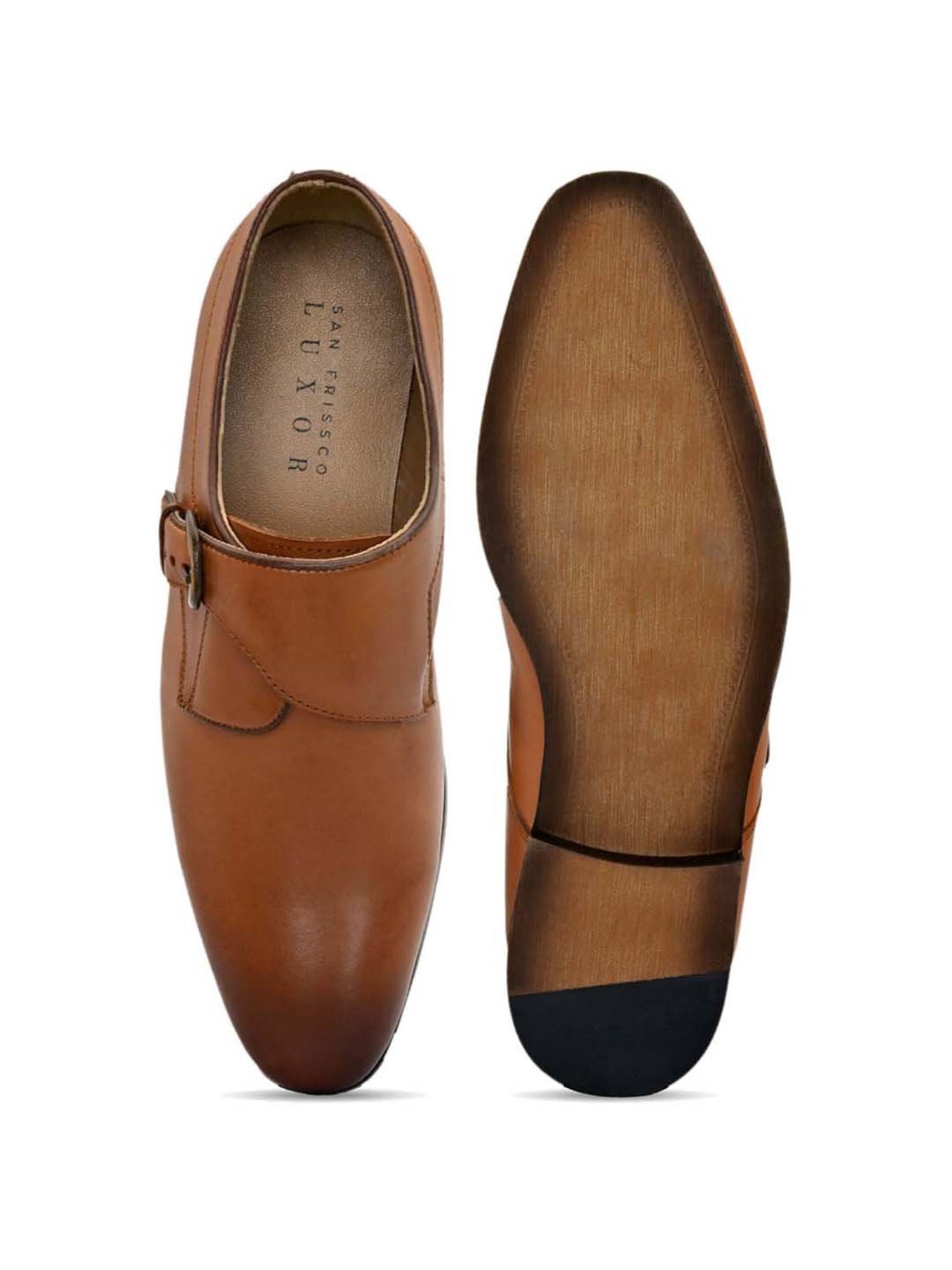San Frissco Men's Tan Monk Shoes