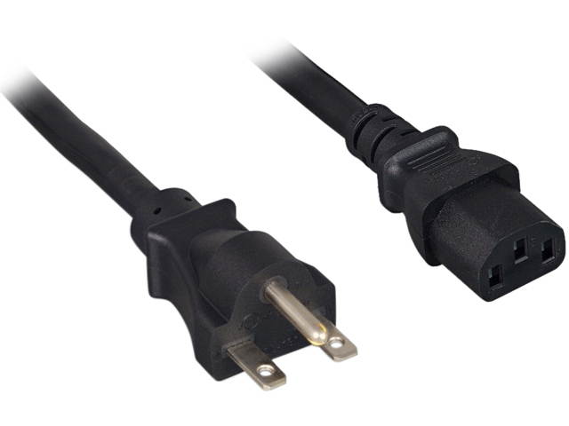 Nippon Labs 14 AWG AC Power Cord NEMA 6-15P to C13, SJT, 15A/250V, NEMA 6-15P to IEC-60320-C13, Black 15 ft. Power Cable