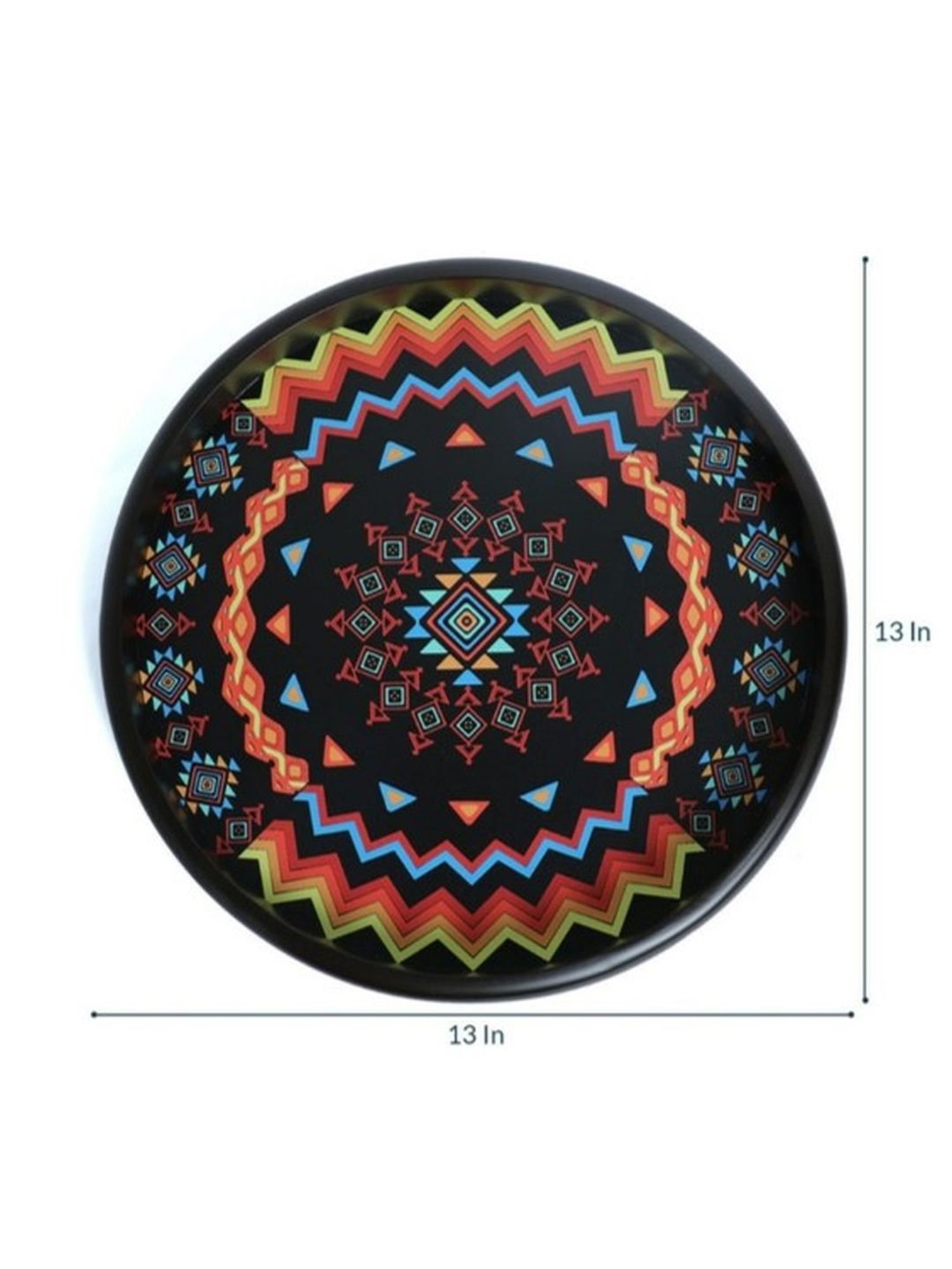 Crayton Geometric Round MDF Wall Hanging - Set of 1