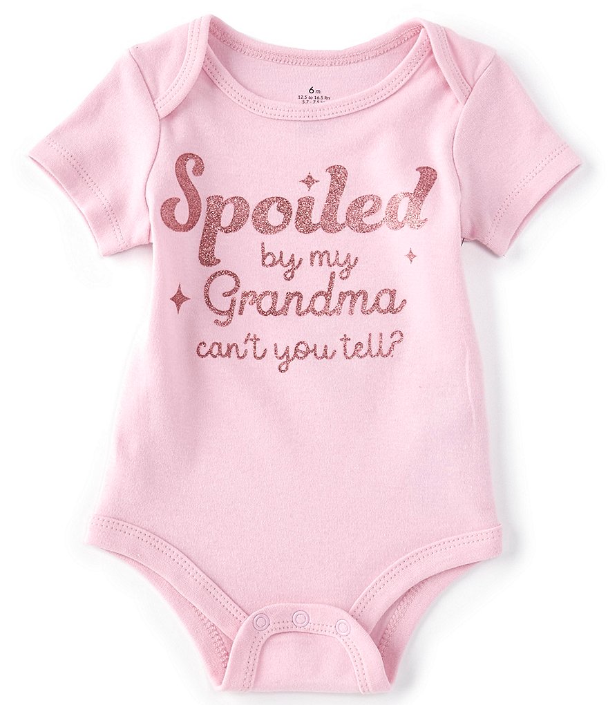 Baby Starters Baby Girls 3-12 Months Short Sleeve Spoiled By Grandma Onesie