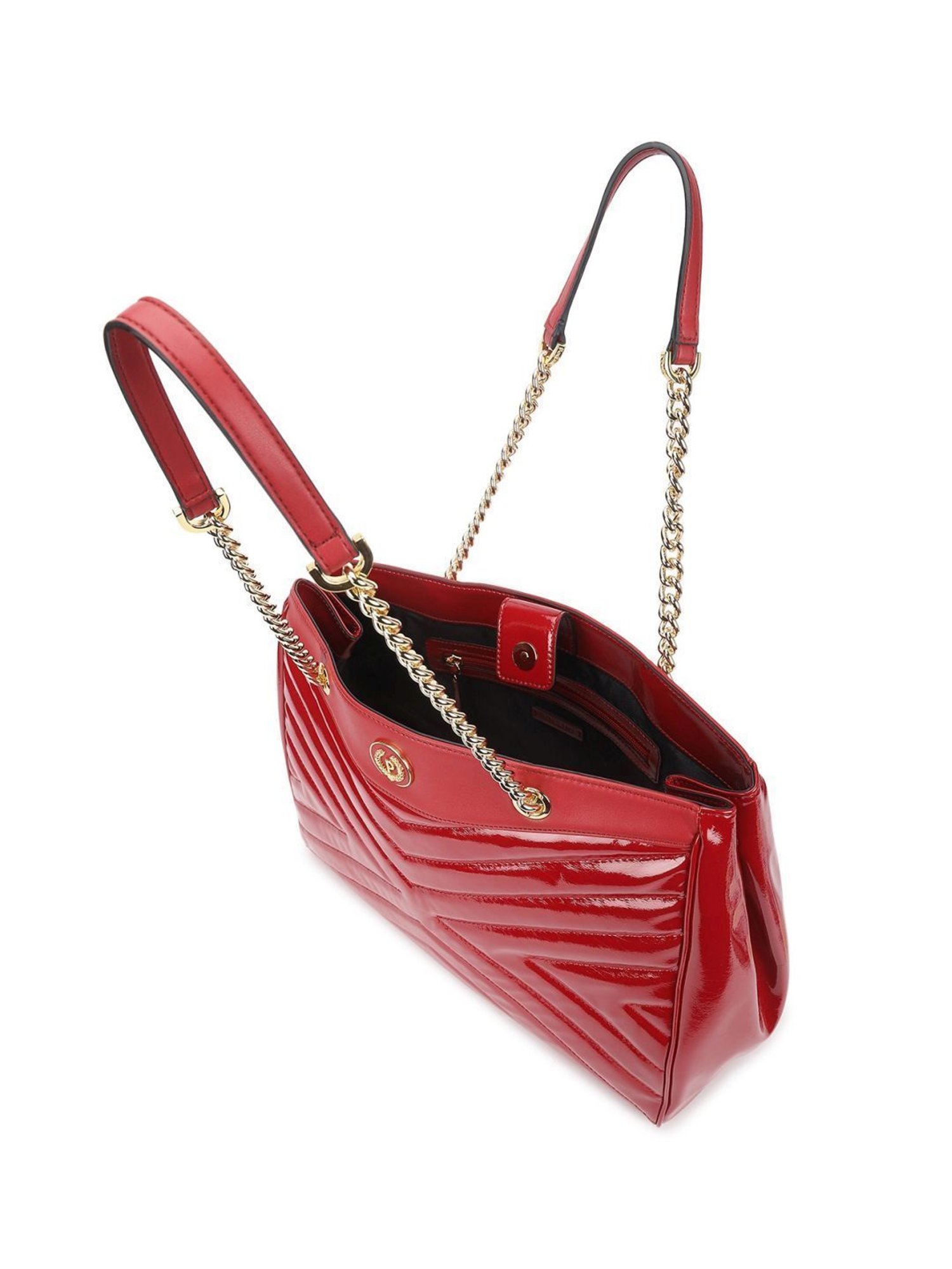Pollini Red Soft Textured Small Tote