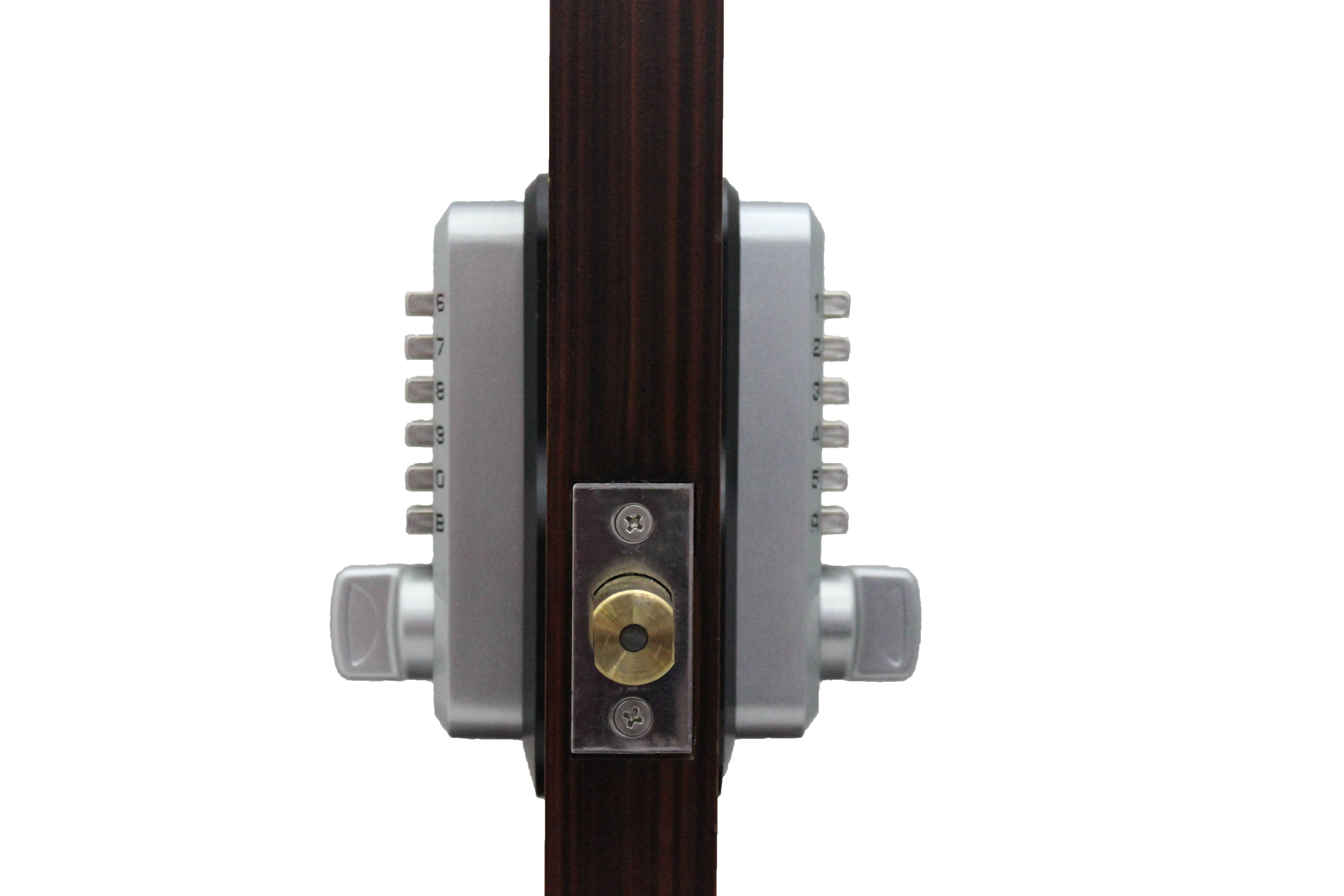 LockeyUSA Digital Door Lock M210 Mechanical Keyless Entry Deadbolt Double Combination, Marine Grade