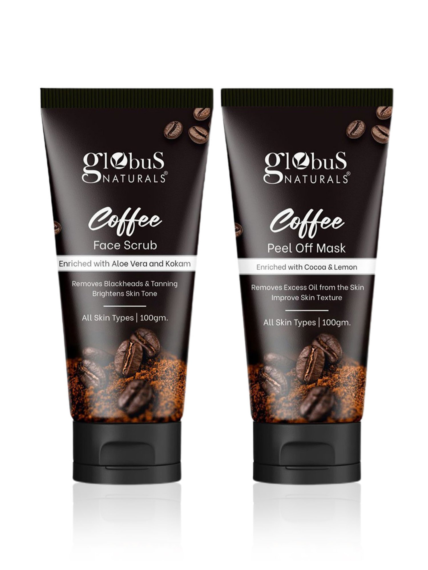 Globus Naturals Coffee Peel Off Mask - Pack of 2