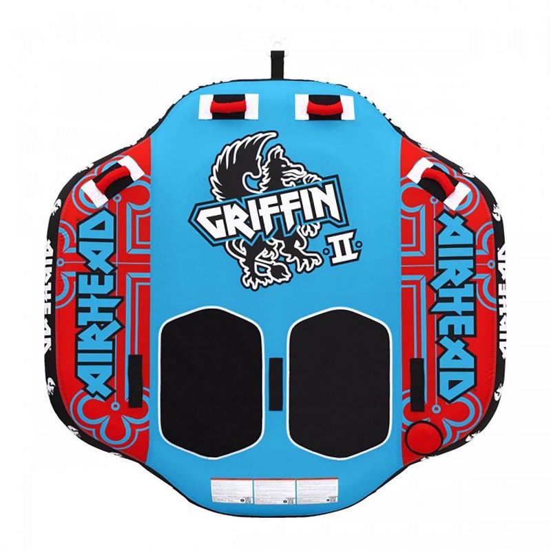 Airhead Griffin 2 Person Inflatable Winged Shaped Water Boating Towable Tube