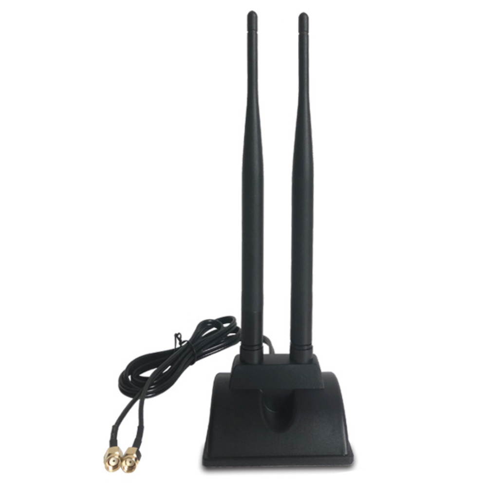 Dual Band WiFi Network Antenna 6dBi with RP-SMA Female Connector, AC 2.4GHz 5.8GHz Antennas with Magnetic Base Work with PCI-E Wi-Fi Network Card USB WiFi Adapter Wireless Router Extender IP Camera