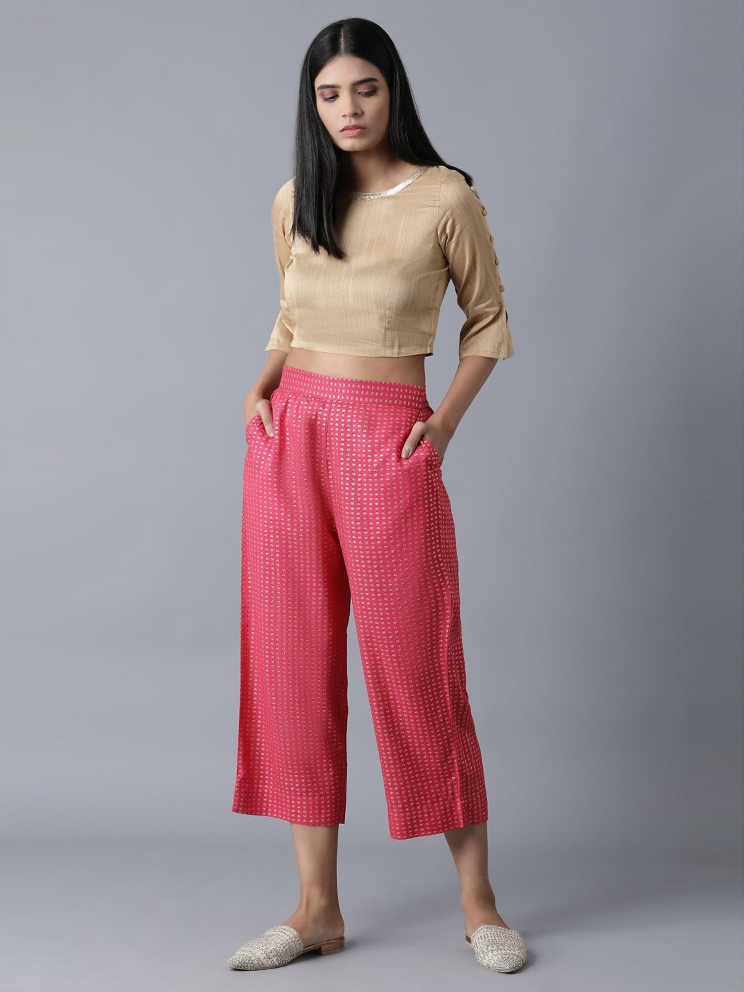 Elleven Pink Printed Palazzos