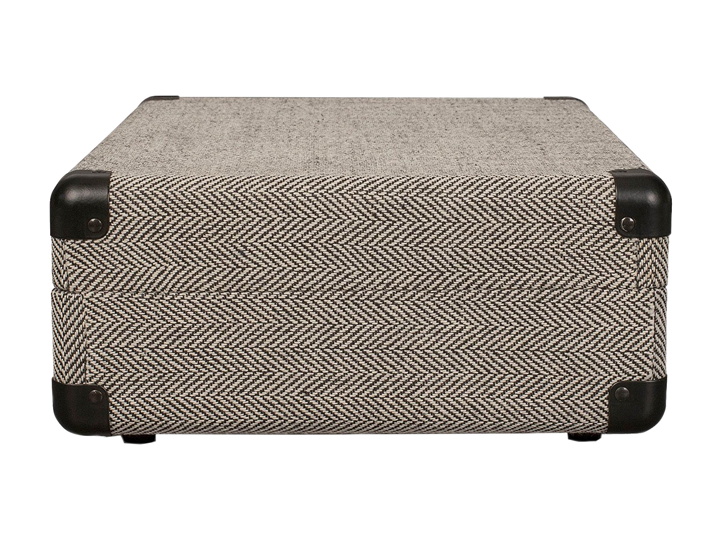 Crosley Cruiser Deluxe Portable Bluetooth Turntable, Herringbone, CR8005D-HB