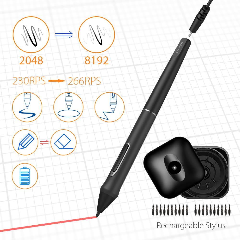 XP-PEN Artist22 Pro Drawing Pen Display 21.5 Inch Graphics Monitor 1920x1080 FHD Digital Drawing Monitor Adjustable Stand PN02S Stylus (8192 Pressure Sensitivity)