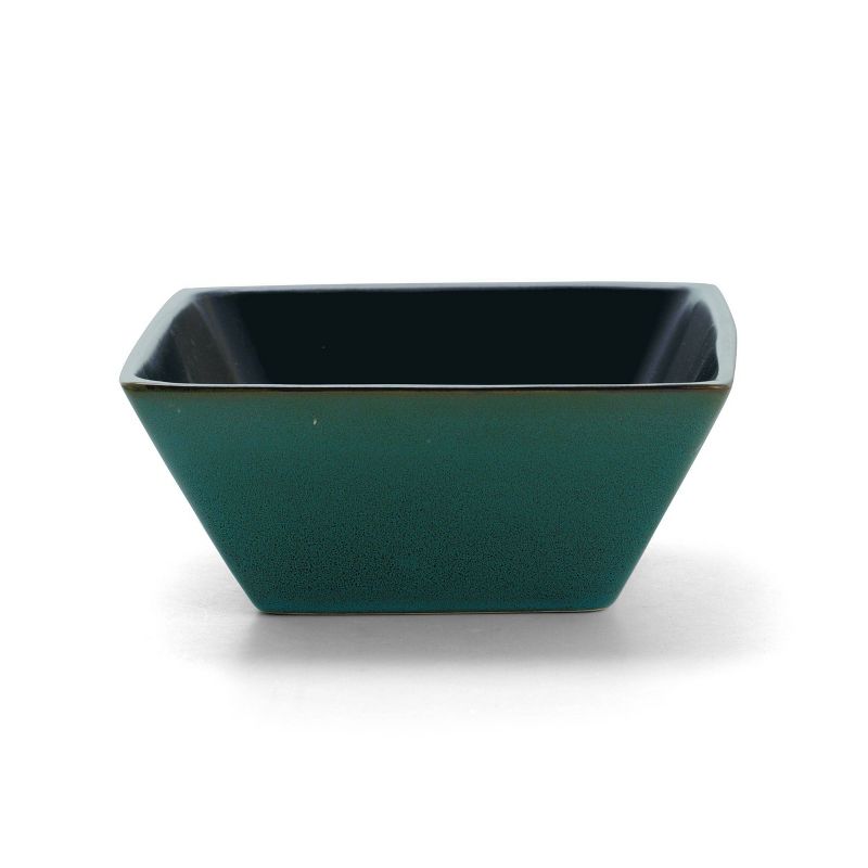 Gibson Elite 16pc Stoneware Overseas Kiesling Dinnerware Set Blue/Black