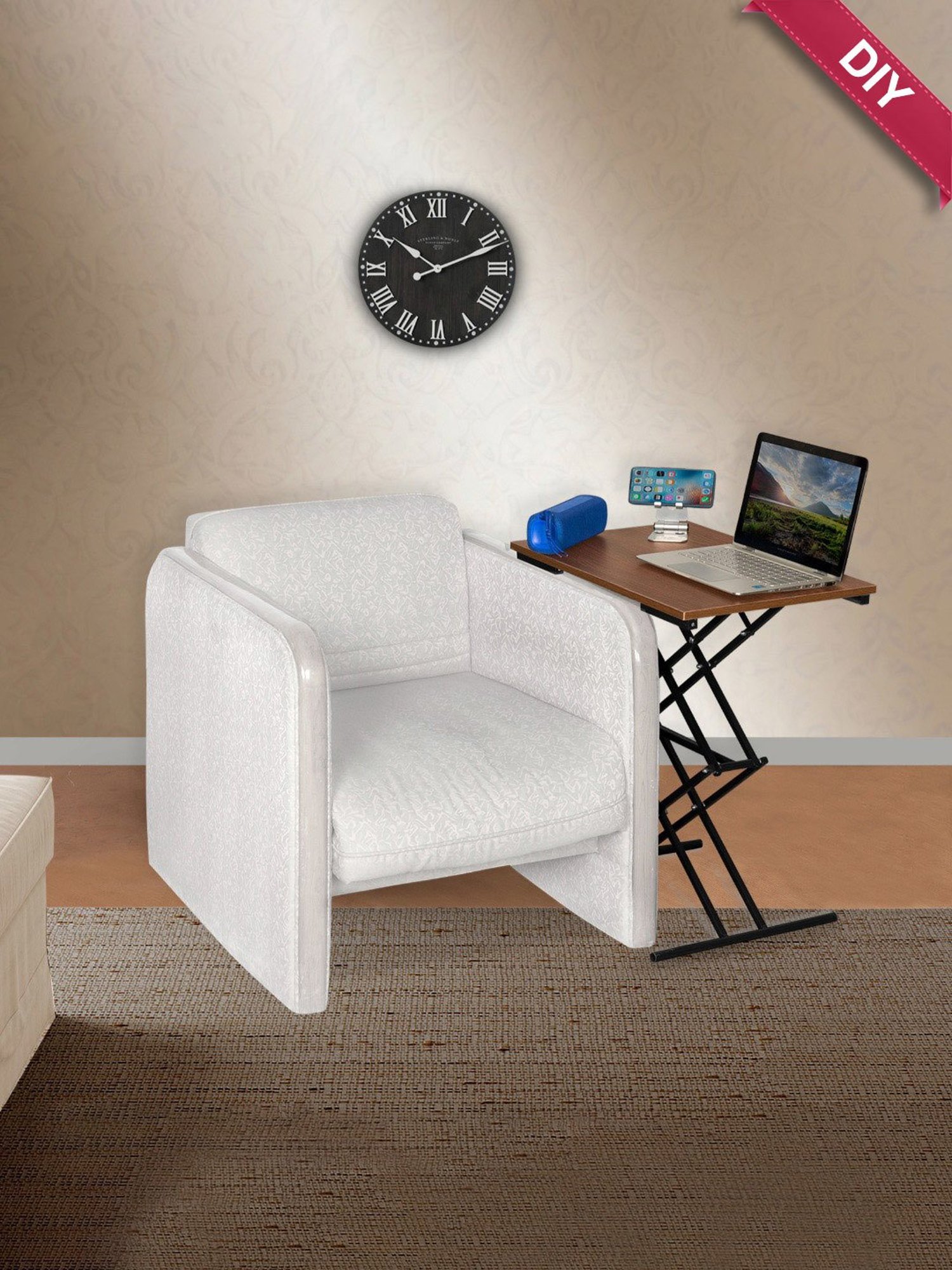 Durian Chaste Black Fabric Executive Chair