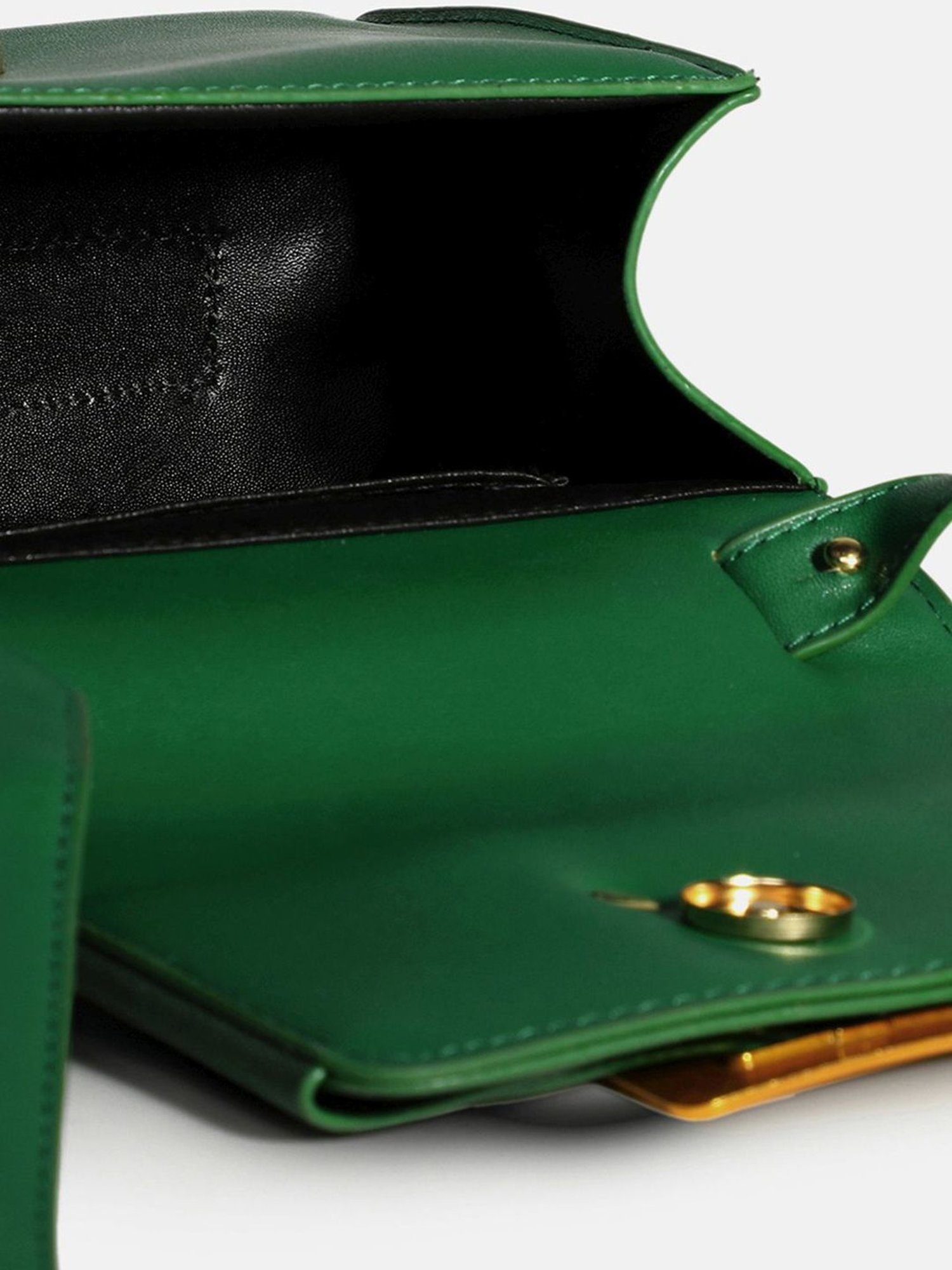 HauteSauce Green Solid Small Handbag