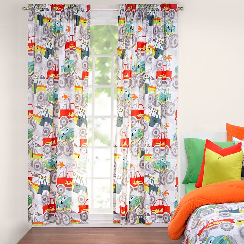 Crayola Pointillist Pansy Curtain Panel