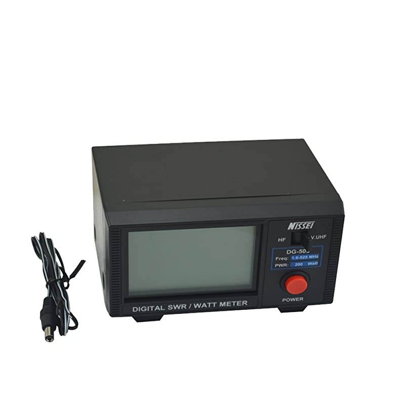DG-503 Digital LCD 3.5" SWR/Watt Meter HF 1.6-60MHz & VHF/UHF 125-525MHz 1-200W for Two-Way Radio