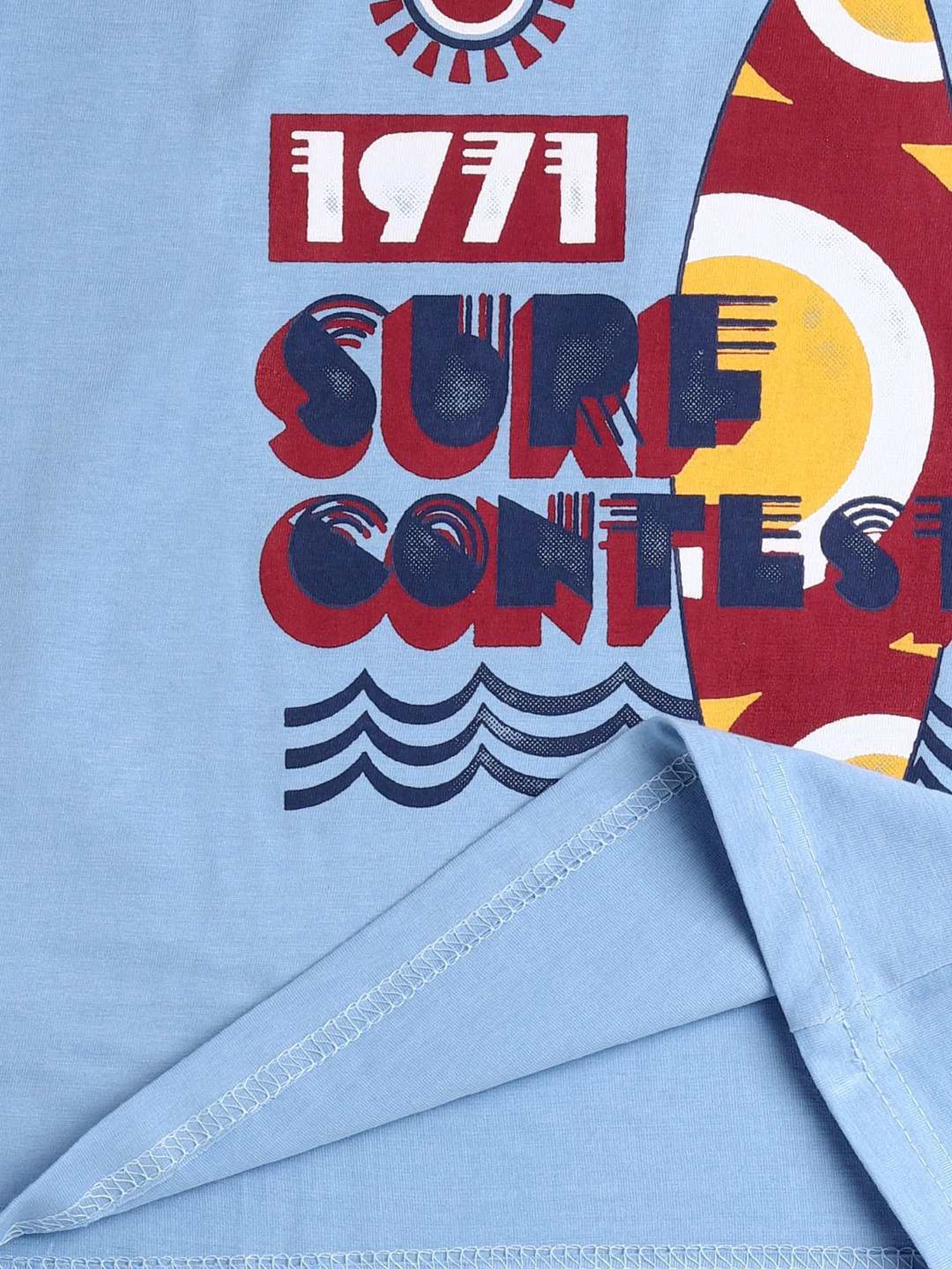 Todd N Teen Kids Blue & Red Printed T-Shirt with Pants