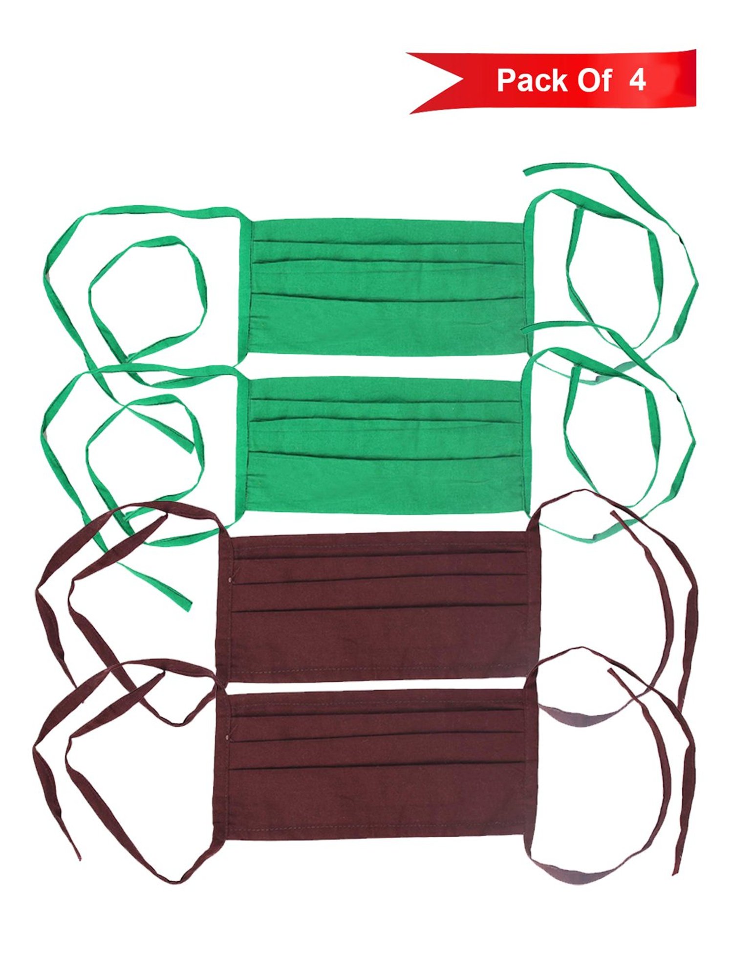 Inweave Reusable 2 Layered Face Masks - Pack of 4