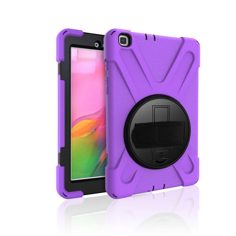 Galaxy Tab A 8.0 T290 Case, Heavy Duty Rugged Shield Case, Shockproof Drop Protection Kickstand Handstrap Shoulderstrap For Samsung Galaxy Tab A 8.0 2019 SM-T290 [Black]