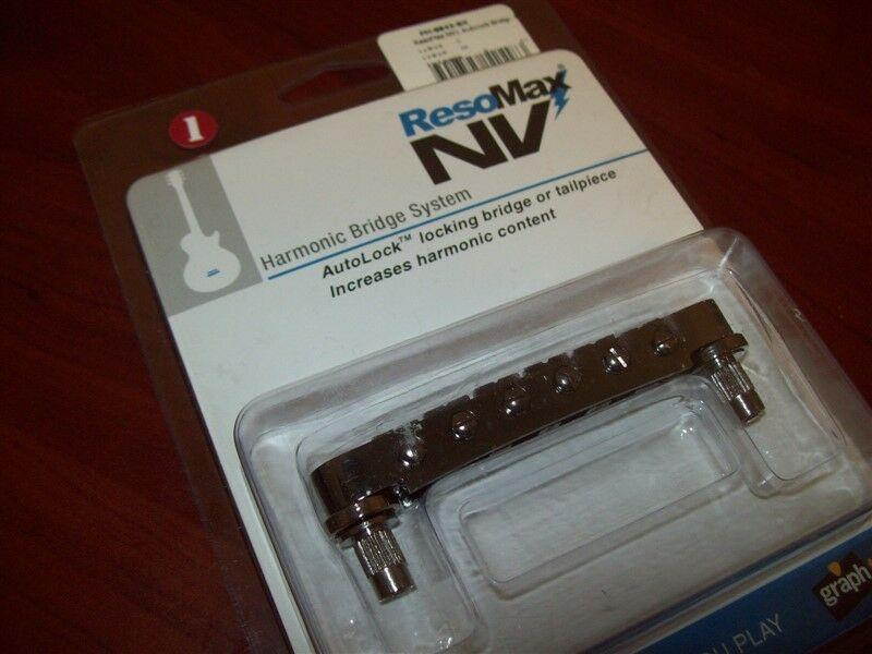 NEW - Graph Tech Resomax NV1 4mm Bridge - BLACK NICKEL