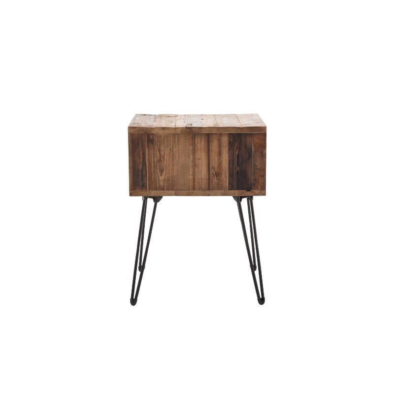 Easton Foldable End Table Brown/Black - Summerland Home