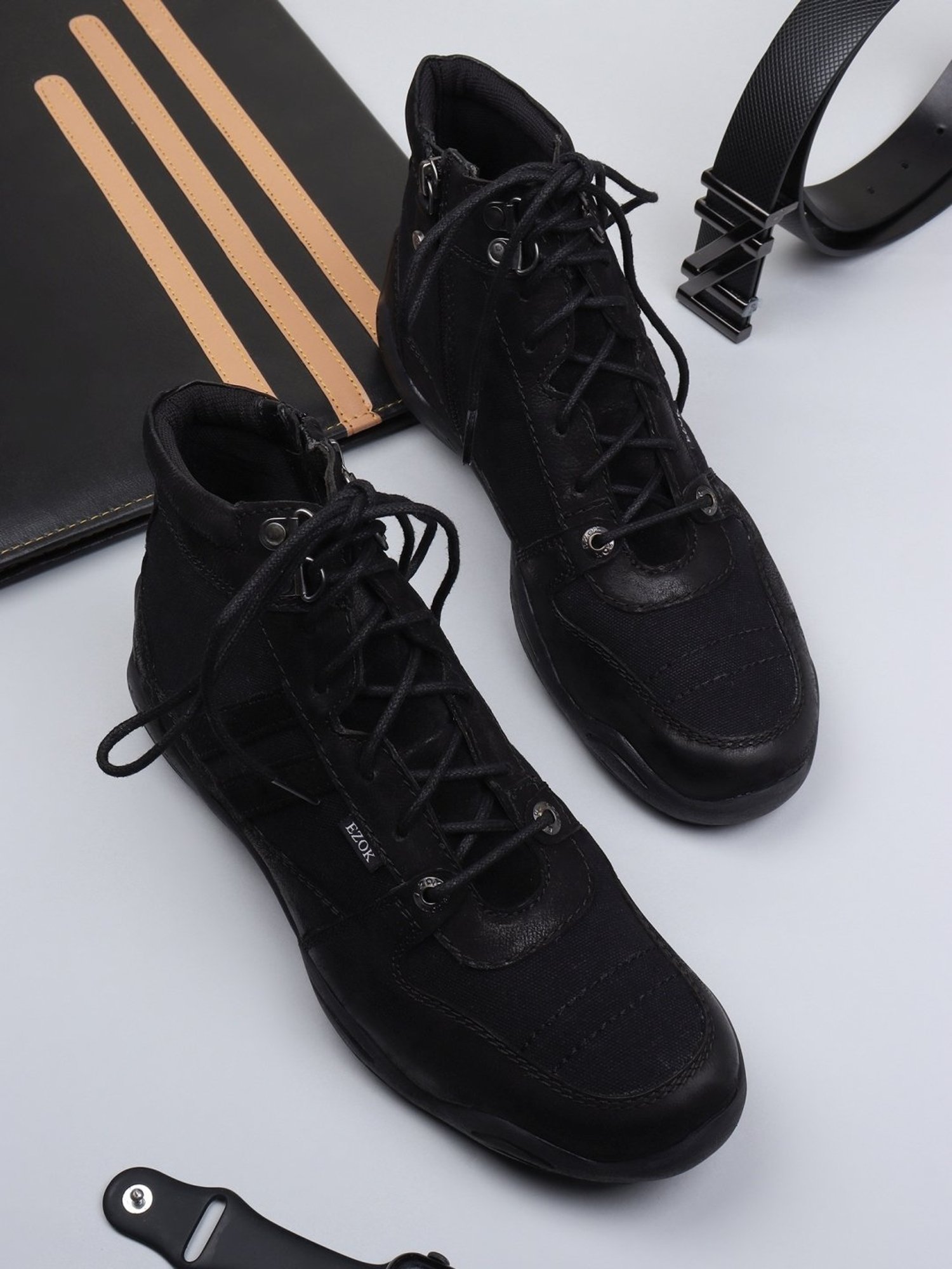 EZOK Men's Black Casual Boots