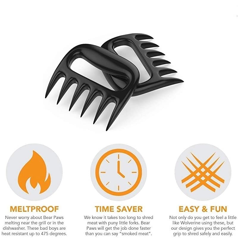 Bear Claws 1 Bear Paws Shredder Claws Easily Lift Handle Shred and Cut Meats Essential for BBQ Pros UltraSharp Blades and Heat Resistant Nylon