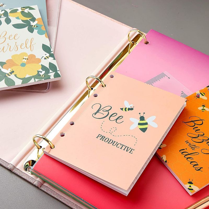 Paper Junkie 6 Pack A6 Refill Paper, Colorful Note Pads, 6 Designs (4.13 x 5.76 inches)