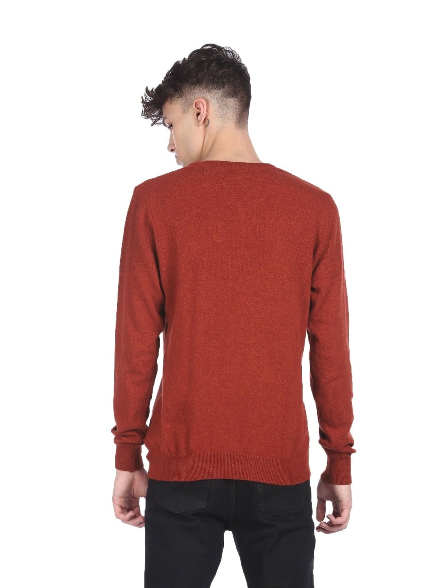 Arrow Sport Rust Regular Fit Sweater
