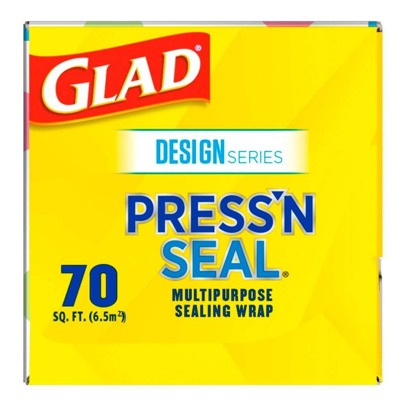 Glad Press'N Seal Plastic Food Wrap Roll + Designer Series Plastic Food Wrap - 70 sq ft