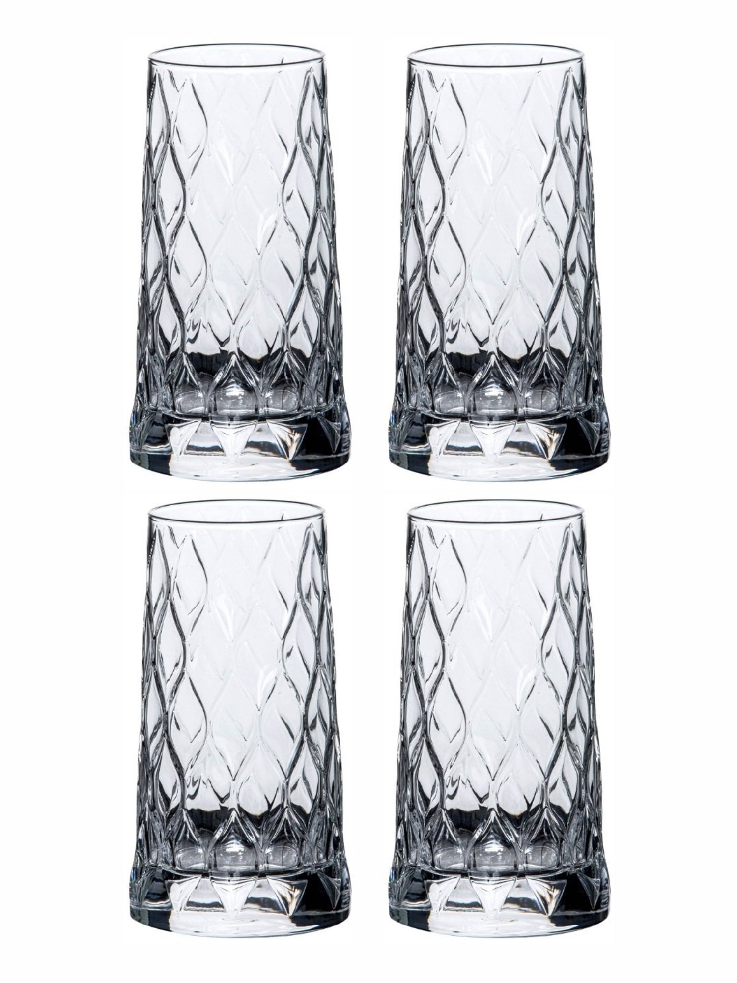 Pasabahce Transparent Glass Tumbler - Set of 4 (345ml)