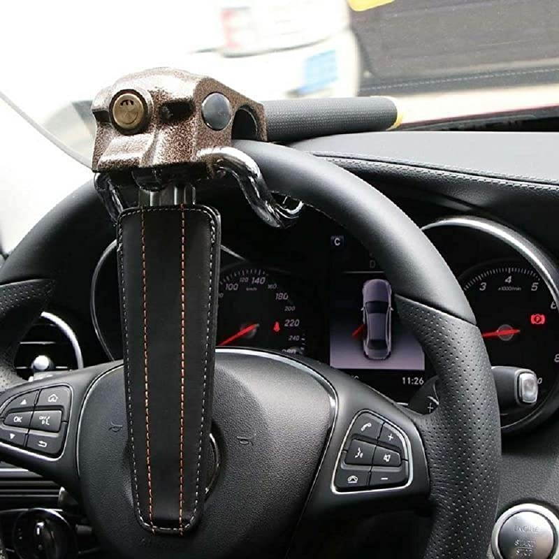 Highend Steering Wheel Lock Anti Cut Saw Rust with 3 keys for SUV Heavy Duty Vehicle Car