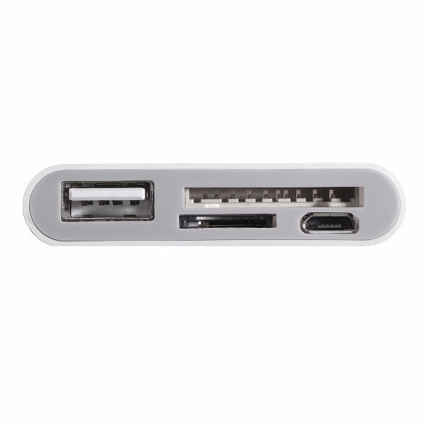 C-201 USB 3.1 Type C Male To USB 2.0 TF SD OTG Female Adapter Card Reader White