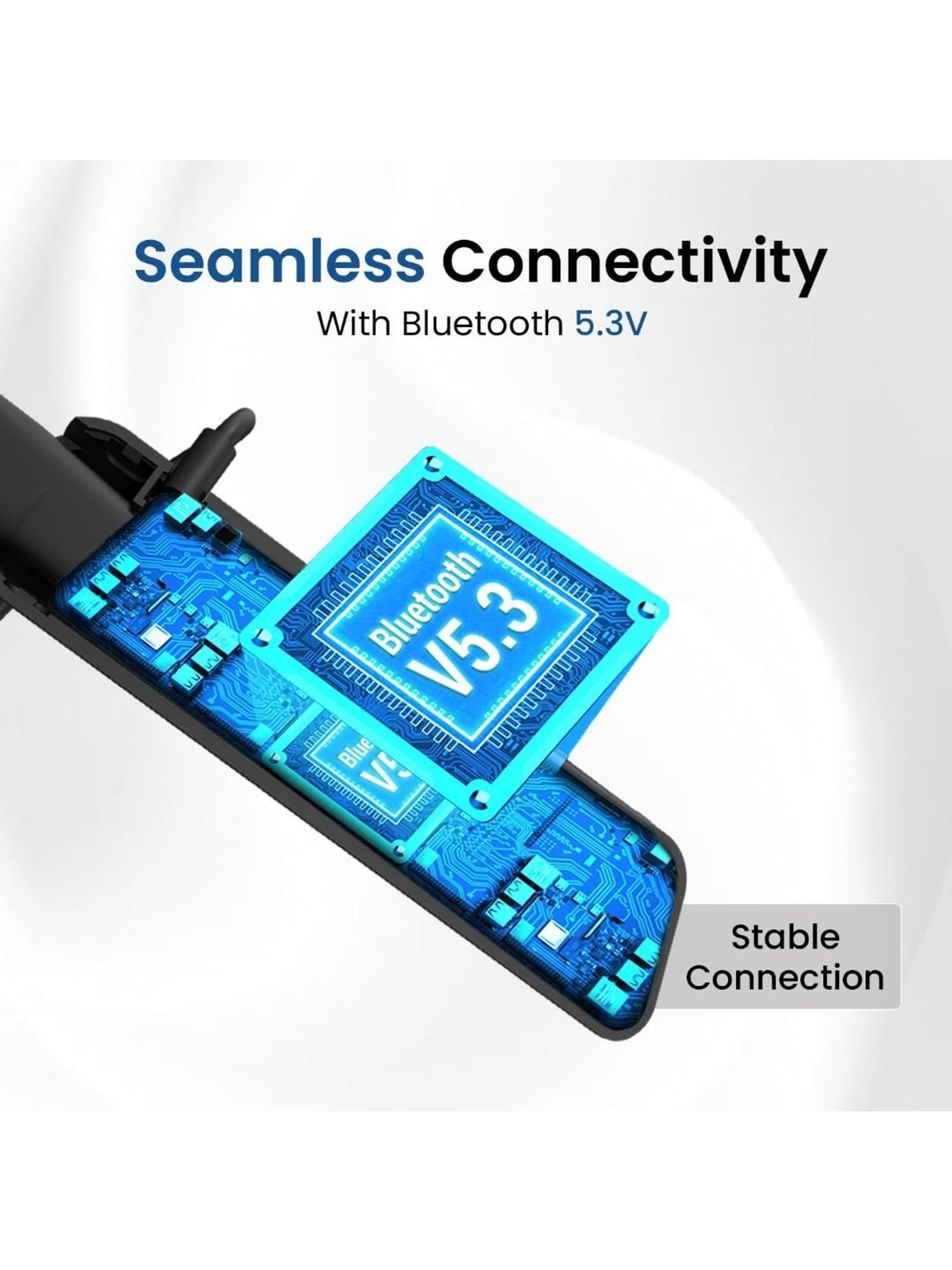 Portronics Harmonics Z10 In Ear Bluetooth Neckband with Mic, 35Hour Playtime,10mm Driver (Black)