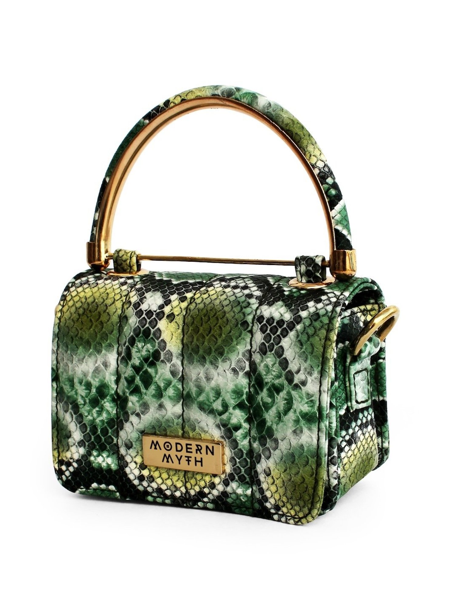 Modern Myth Nano Green Printed Small Mini Box Bag