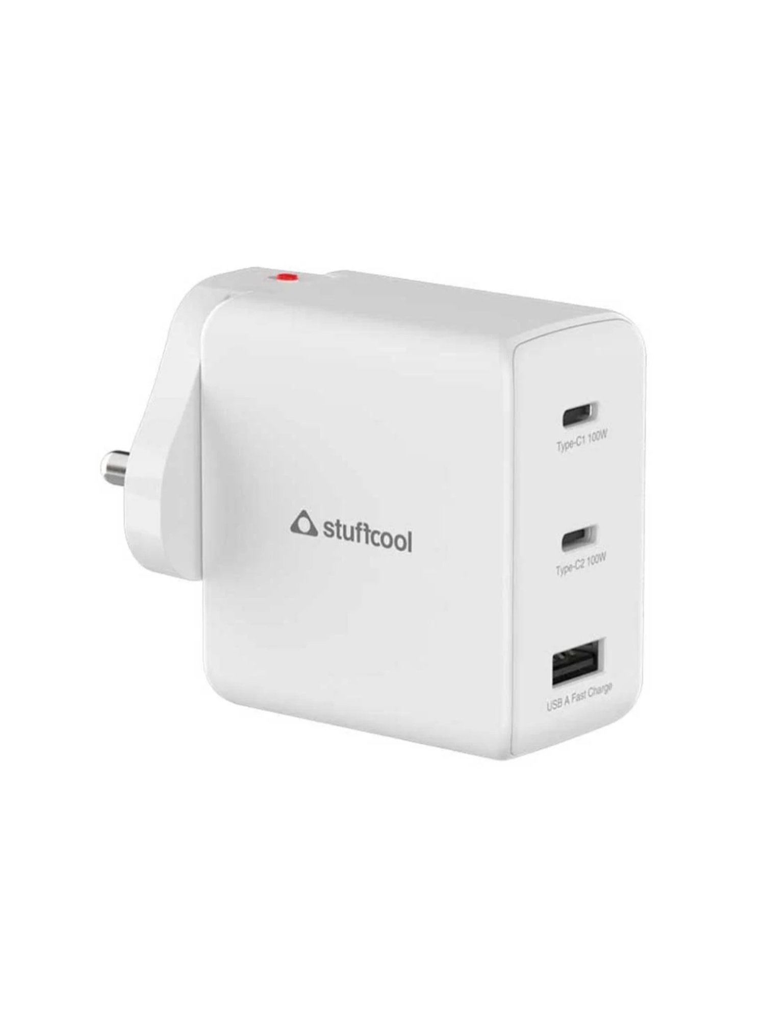 Stuffcool Nomad 102W GaN Charger with World Travel Plugs (White)