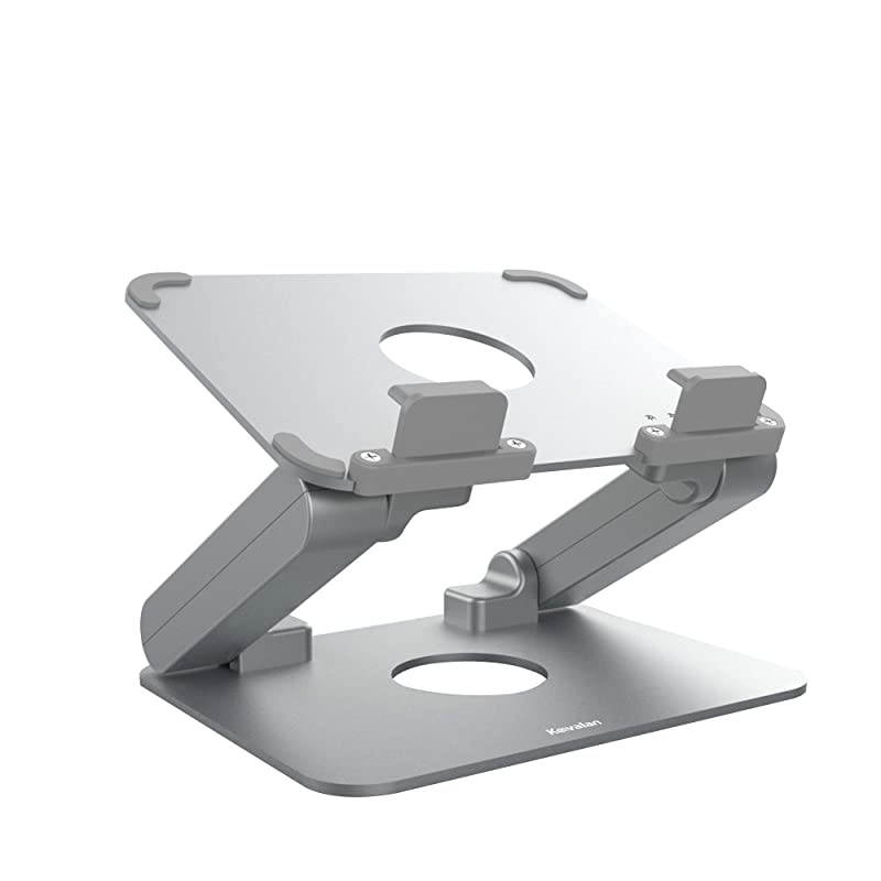 Aluminum Tablet Stand  Ergonomic Foldable Height Adjustable Tablet Riser for Desk Compatible with Apple iPad Series Samsung Pad Microsoft Pad and All Tablets Laptop Cell Phone Silver