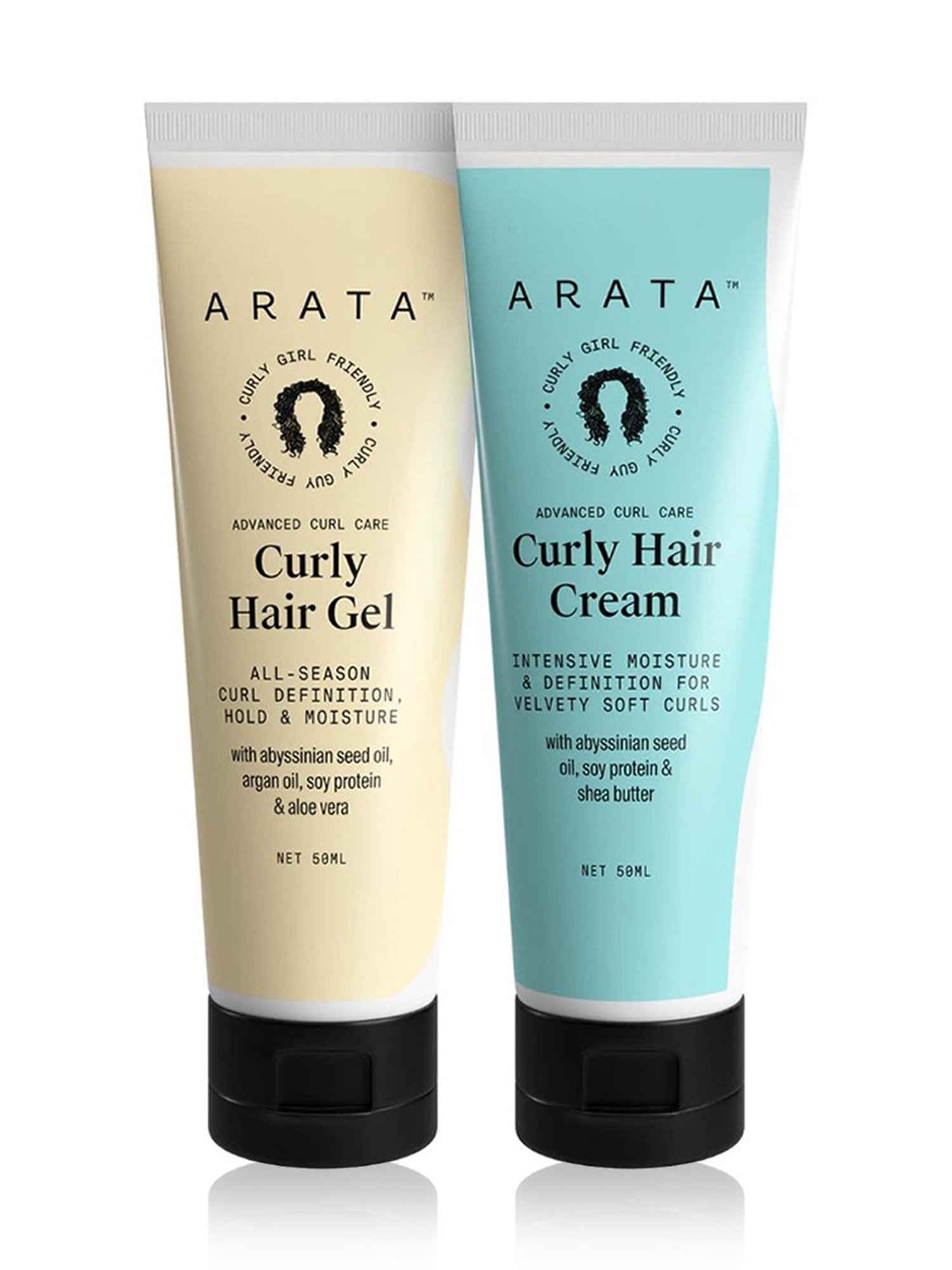 Arata Advanced Curl Care Curly Hair Gel & Curly Hair Cream Combo