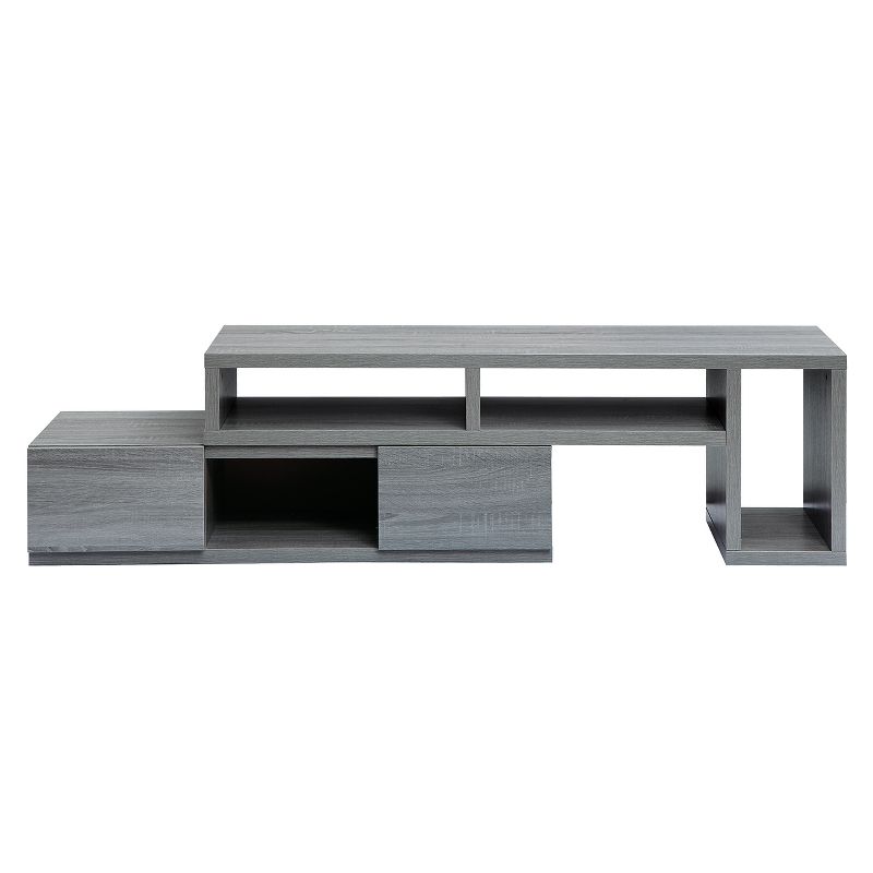 65"Adjustable TV Stand Console Gray - Techni Mobili