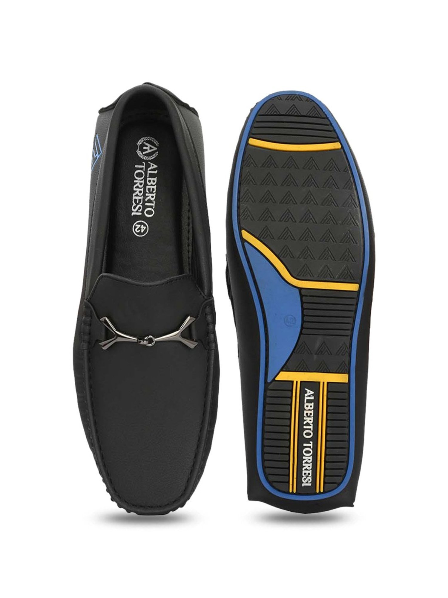 Alberto Torresi Men's Black Casual Loafers