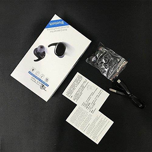 Mini Stealth Stereo Wireless Bluetooth Dual Earphones Headphones With Charging Box