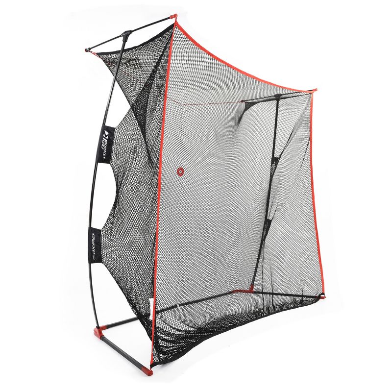 Rukket Sports 3-Piece Home Golf Swing Training Aid Kit with 9 x 7-Foot Net, Floating Hitting Target & Convenient Carry Bag